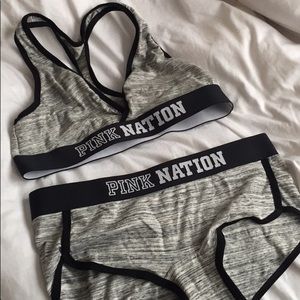 VS pink bra and underwear set!